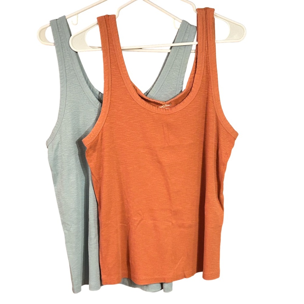 Universal Thread Double Pack Ribbed Tank Tops - Light Blue and Pink